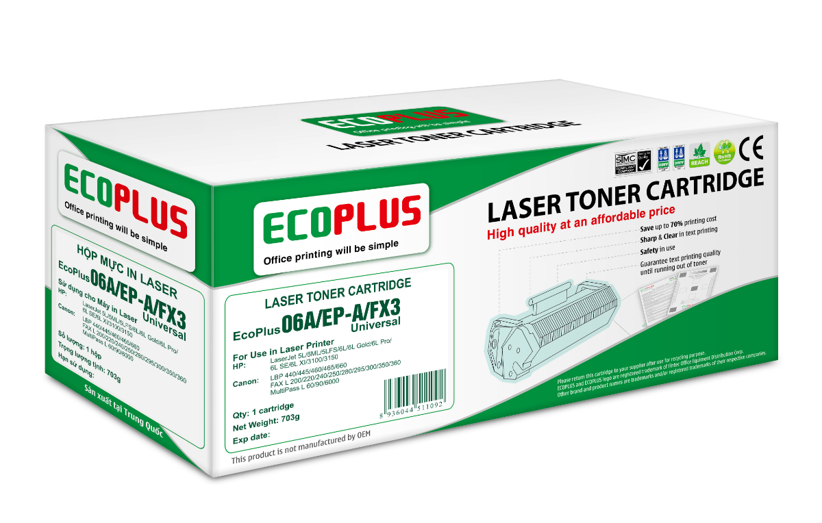 Mực in laser EcoPlus 06A/EP-A/FX3