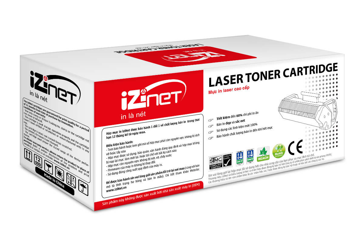 Mực in laser màu đen iziNet 045Bk